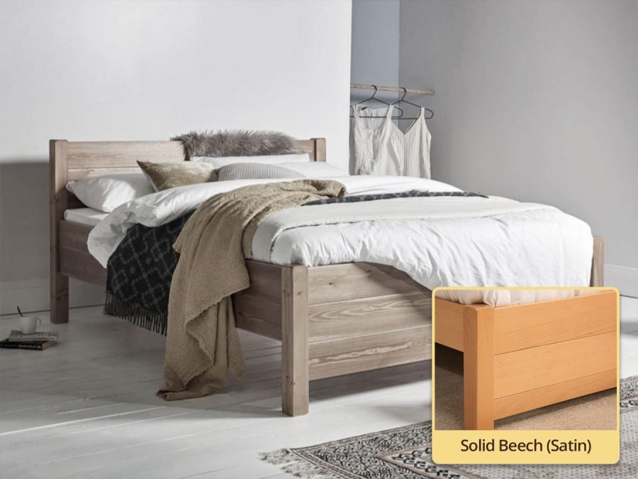 solid beech kings bed frame get laid beds
