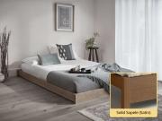 solid sapele low platform enkel design bed