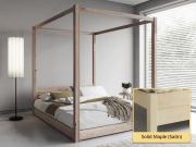 solid maple low four poster bed frame by get laid beds