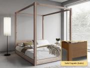 solid sapele low 4 poster bed frame by get laid beds