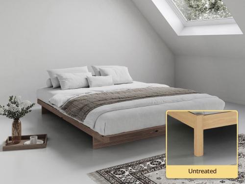 untreated wooden attic bed japanese low fuji bed frame