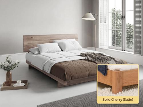 solid cherry low attic bed frame by get laid beds
