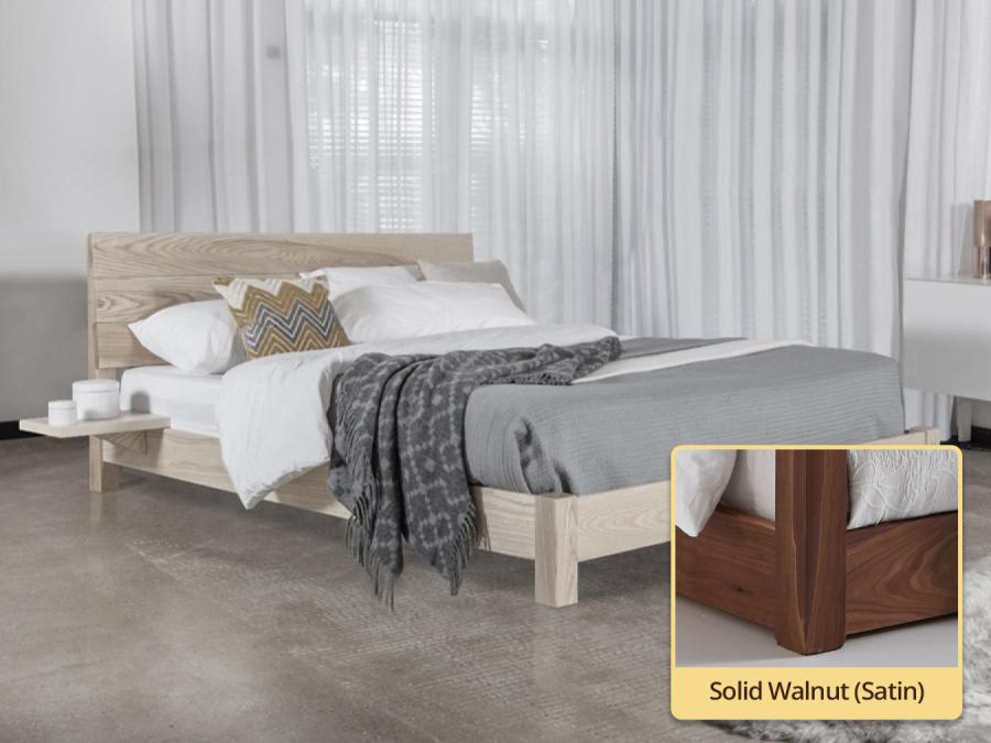 solid walnut low platform bed kensington design by get laid beds