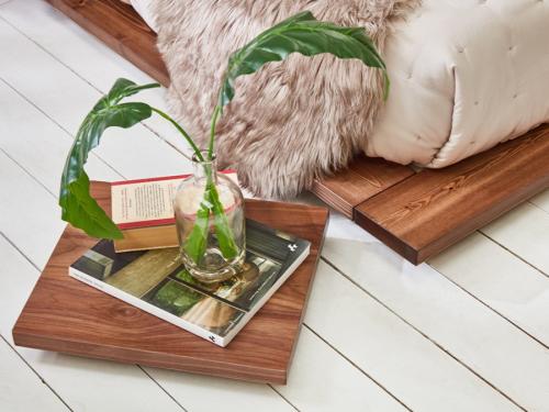 low wooden bedside table by get laid beds