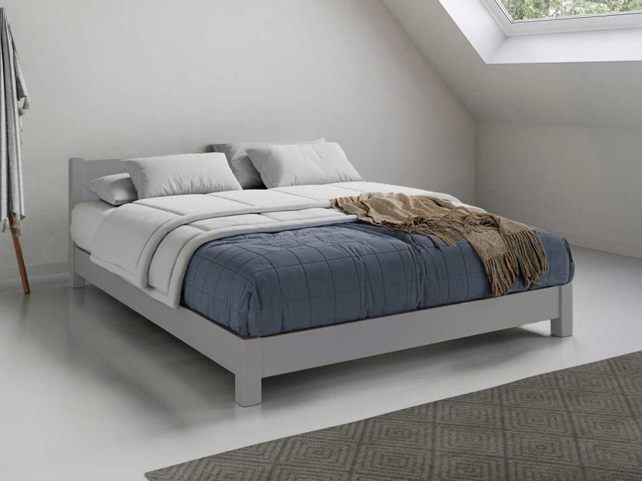 grey wood bed frame low oriental space saver design