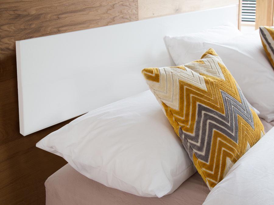 square wooden wall mounted headboard