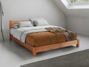 wood low tokyo bed cinnamon