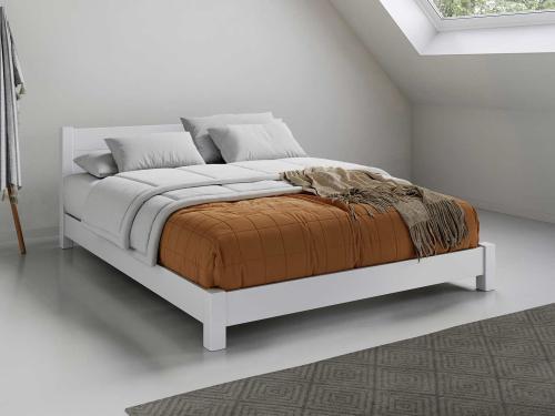 low tokyo japannese bed in white