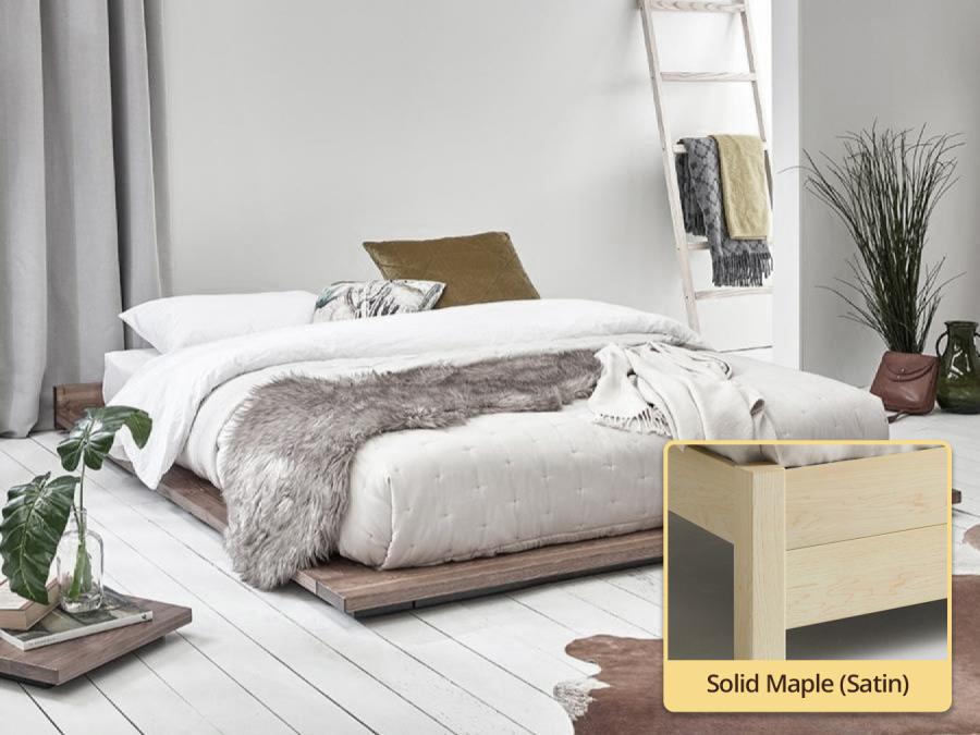 solid maple wooden low modern attic bed by get laid beds