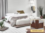 solid walnut low modern attic bed