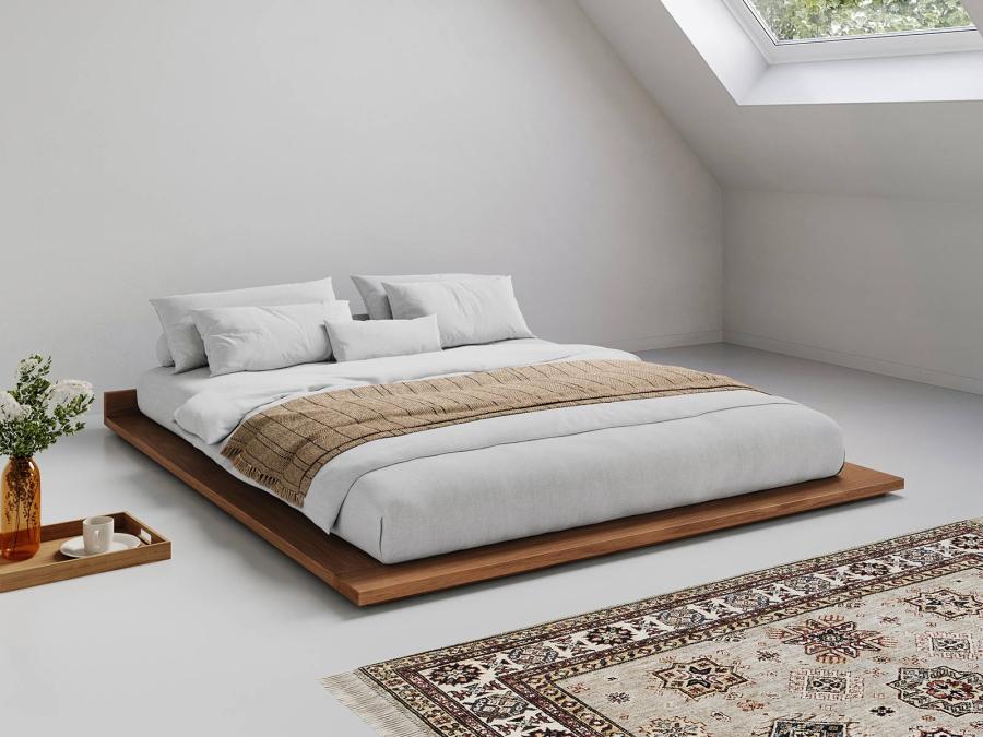 solid oak low modern attic bed