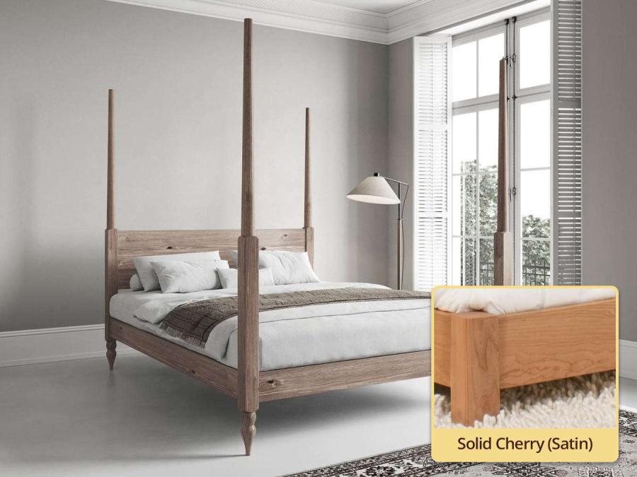 solid cherry four poster bed frame moroccan design by get laid beds