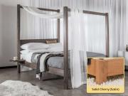 solid cherry four poster bed frame new forest design