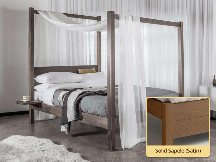 solid sapele four poster bed frame new forest design