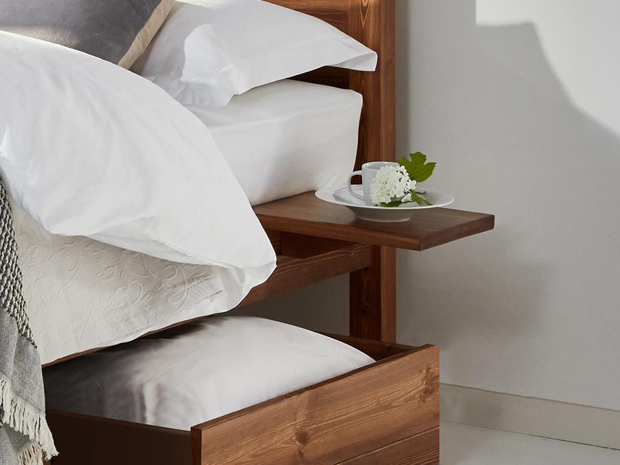 floating shelf bed accessory coffee bean finish
