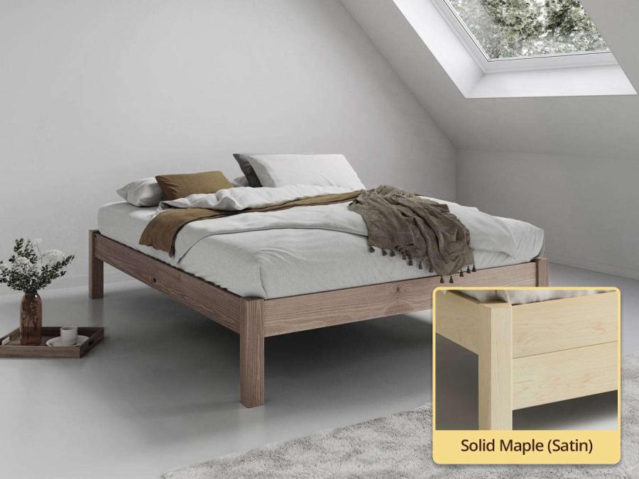 solid maple platform bed