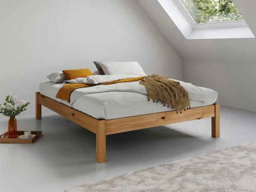 wooden platform bed in honey by get laid beds