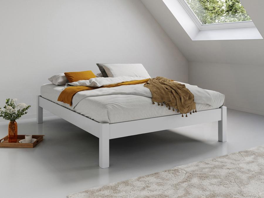 wooden platform bed in white get laid beds