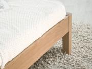 wooden platform bed no headboard side