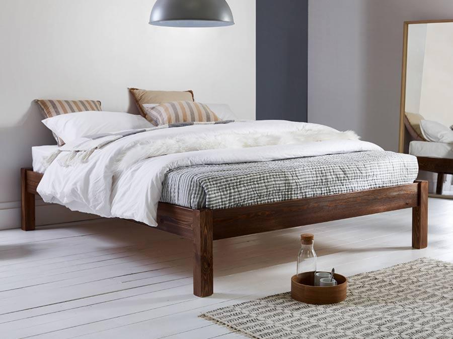 wooden platform bed without headboard by get laid beds