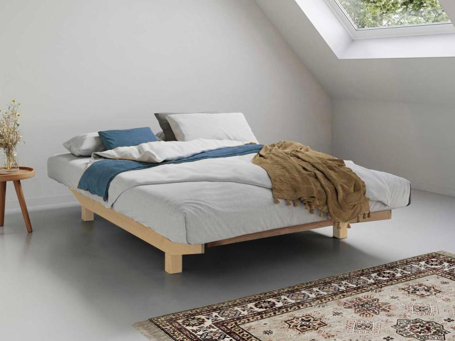 natural untreated wood shoreditch platform bed no headboard