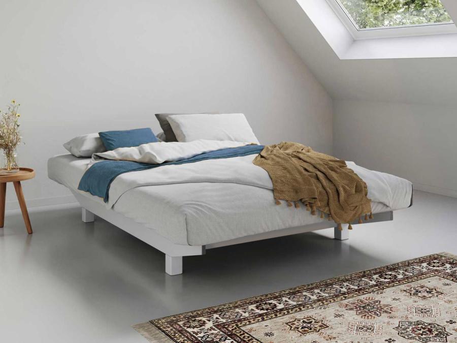 shoreditch platform bed in warm white