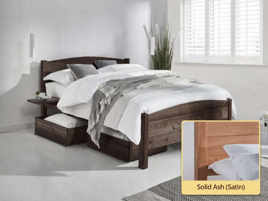 solid ash storage bed traditional country bed frame