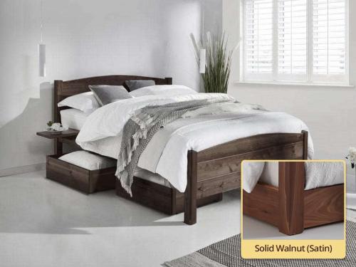 solid walnut traditional country bed frame storage bed platform bed by get laid beds
