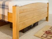 traditional wooden country bed footboard