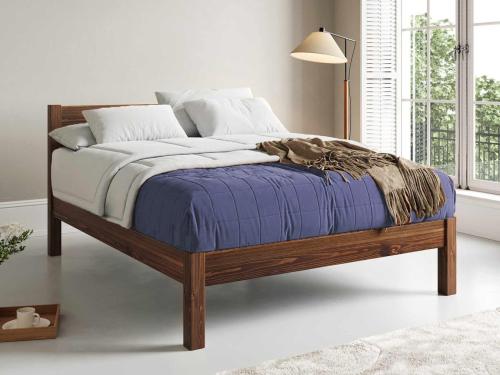 white knight space saver wood bed in coffee bean finish