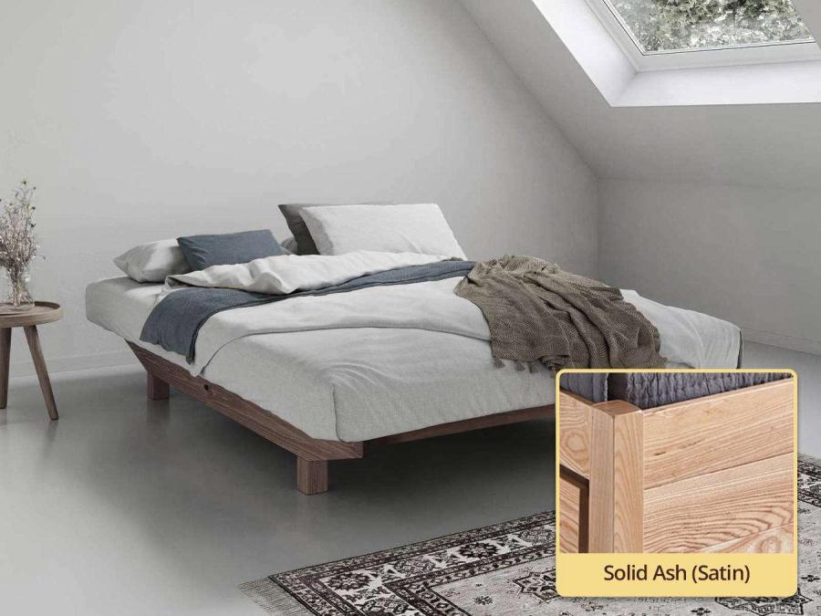 solid ash shoreditch bed no headboard