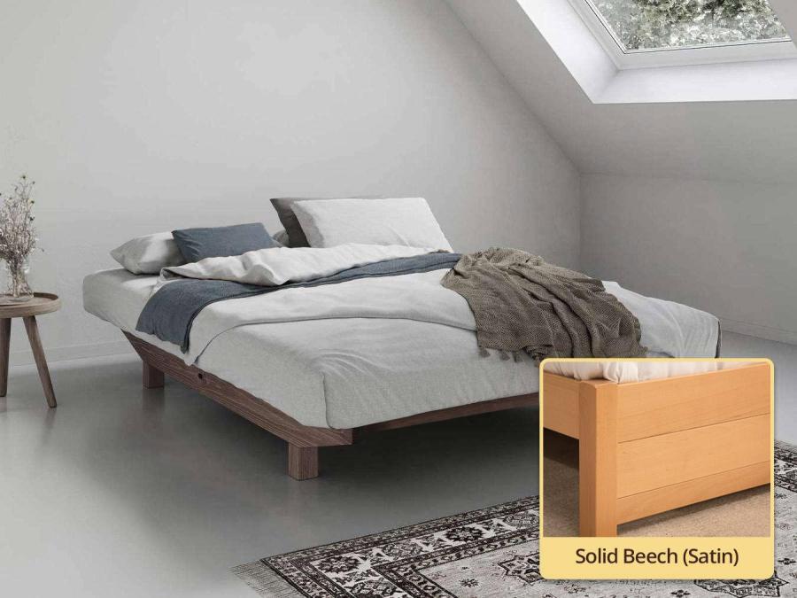 solid beech shoreditch bed no headboard